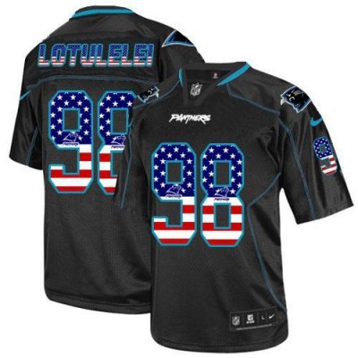 Jerseys Factory Cheap Nike Panthers #98 Star Lotulelei Black Men