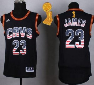 Jerseys Factory Cheap Cavaliers #23 LeBron James Black USA Flag