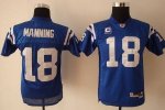 Jerseys Factory Cheap Colts #18 Peyton Manning Blue Embroidered