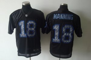 Jerseys Factory Cheap Sideline Black United Colts #18 Peyton Man