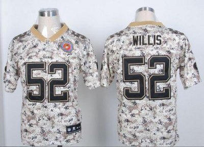 Jerseys Factory Cheap Nike 49ers #52 Patrick Willis Camo USMC Me