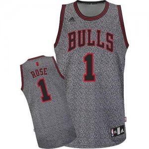 Jerseys Factory Cheap Bulls #1 Derrick Rose Grey Static Fashion