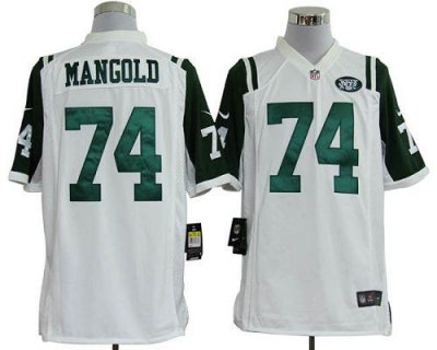 Jerseys Factory Cheap Nike Jets #74 Nick Mangold White Men's Emb