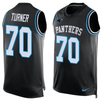 Jerseys Factory Cheap Nike Panthers #70 Trai Turner Black Team C