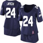 Jerseys Factory Cheap Nike Seahawks #24 Marshawn Lynch Steel Blu