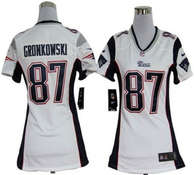 Jerseys Factory Cheap Nike Patriots #87 Rob Gronkowski White Wom