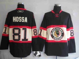 Jerseys Factory Cheap Blackhawks #81 Marian Hossa Embroidered Bl