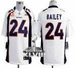 Jerseys Factory Cheap Nike Broncos #24 Champ Bailey White With C