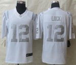 Jerseys Factory Cheap Nike Colts #12 Andrew Luck White Men's Sti