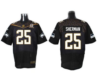 Jerseys Factory Cheap Nike Seahawks #25 Richard Sherman Black 20