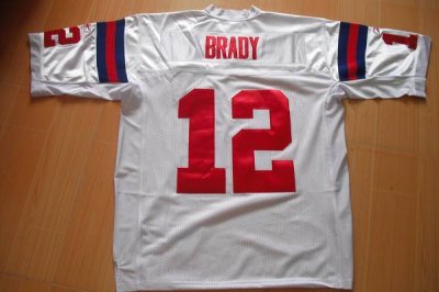 Jerseys Factory Cheap Patriots #12 Tom Brady White With AFL 50 A