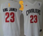 Jerseys Factory Cheap Cavaliers #23 LeBron James White "King Jam