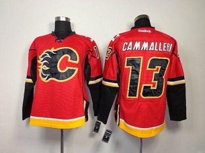 Jerseys Factory Cheap Flames #13 Mike Cammalleri Red Home Embroi