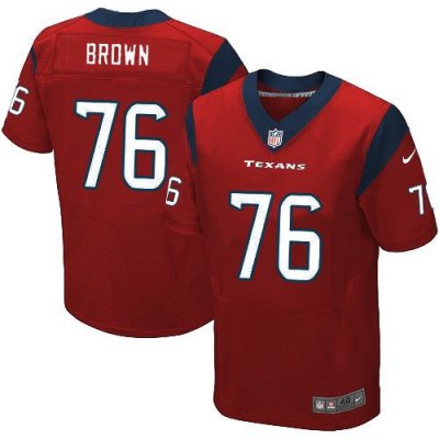 Jerseys Factory Cheap Nike Texans #76 Duane Brown Red Alternate