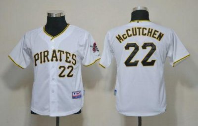 Jerseys Factory Cheap Pirates #22 Andrew McCutchen White Cool Ba