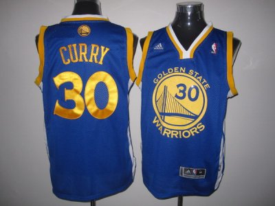 Jerseys Factory Cheap Warriors #30 Stephen Curry Blue Swingman E