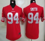 Jerseys Factory Cheap Nike 49ers #94 Justin Smith Red Team Color
