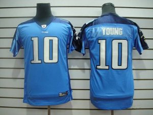 Jerseys Factory Cheap Titans #10 Vince Young Baby Blue Embroider