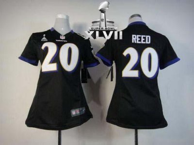 Jerseys Factory Cheap Nike Ravens #20 Ed Reed Black Alternate Su