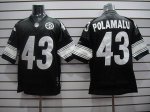 Jerseys Factory Cheap Steelers #43 Troy Polamalu Black Shadow St