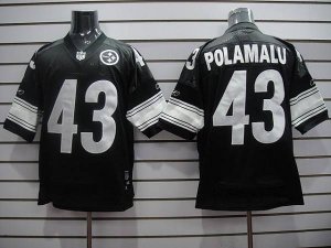 Jerseys Factory Cheap Steelers #43 Troy Polamalu Black Shadow St