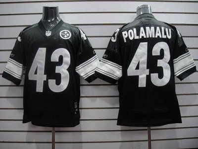 Jerseys Factory Cheap Steelers #43 Troy Polamalu Black Shadow St