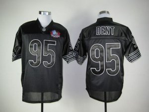 Jerseys Factory Cheap Bears #95 Richard Dent Black Shadow Hall o