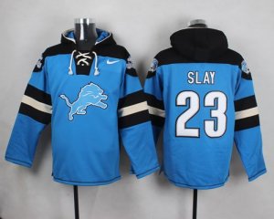 Jerseys Factory Cheap Nike Lions #23 Darius Slay Blue Player Pul