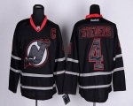 Jerseys Factory Cheap Devils #4 Scott Stevens Black Ice Embroide