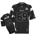 Jerseys Factory Cheap Vikings #69 Jared Allen Black Shadow Team