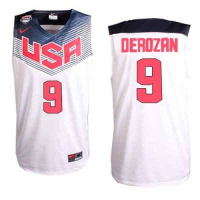 Jerseys Factory Cheap Nike 2014 Team USA #9 DeMar DeRozan White