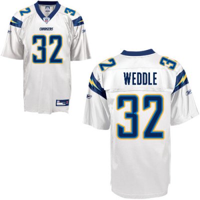 Jerseys Factory Cheap Chargers #32 Eric Weddle White Stitched NF
