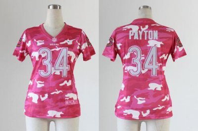 Jerseys Factory Cheap Nike Bears #34 Walter Payton Pink Women's