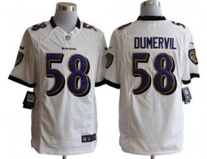 Jerseys Factory Cheap Nike Ravens #58 Elvis Dumervil White Men's