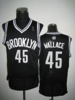 Jerseys Factory Cheap Nets #45 Gerald Wallace Black Road Embroid
