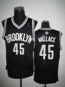 Jerseys Factory Cheap Nets #45 Gerald Wallace Black Road Embroid