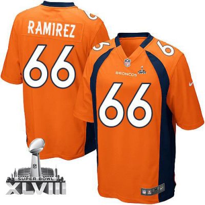 Jerseys Factory Cheap Nike Broncos #66 Manny Ramirez Orange Team