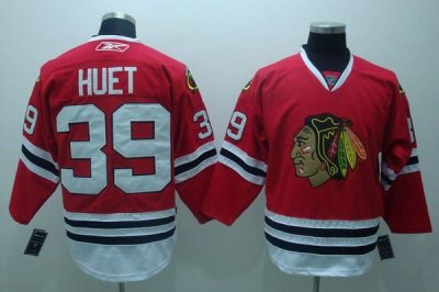 Jerseys Factory Cheap Blackhawks #39 Cristobal Huet Embroidered