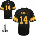 Jerseys Factory Cheap Steelers #14 Limas Sweed Black With Yellow