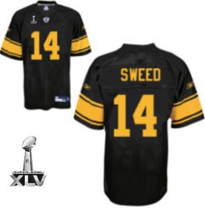 Jerseys Factory Cheap Steelers #14 Limas Sweed Black With Yellow