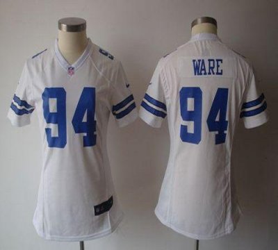 Jerseys Factory Cheap Nike Cowboys #94 DeMarcus Ware White Women