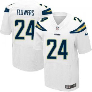 Jerseys Factory Cheap Nike Chargers #24 Brandon Flowers White Me