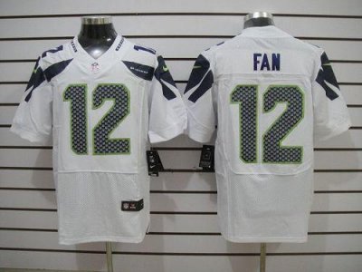 Jerseys Factory Cheap Nike Seahawks #12 Fan White Men's Stitched