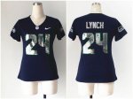 Jerseys Factory Cheap Nike Seahawks #24 Marshawn Lynch Steel Blu