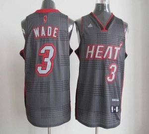 Jerseys Factory Cheap Heat #3 Dwyane Wade Black Rhythm Fashion E