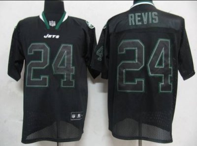 Jerseys Factory Cheap Jets #24 Darrelle Revis Lights Out Black S