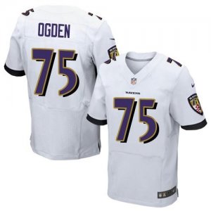 Jerseys Factory Cheap Nike Ravens #75 Jonathan Ogden White Men's