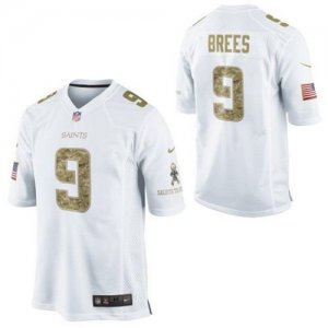 Jerseys Factory Cheap Nike Saints #9 Drew Brees White Men's Stit