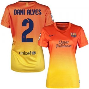 Jerseys Factory Cheap Women's Barcelona #2 Dani Alves Away Socce