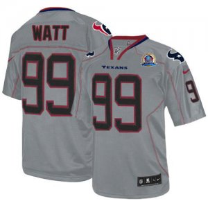 Jerseys Factory Cheap Nike Texans #99 J.J. Watt Lights Out Grey